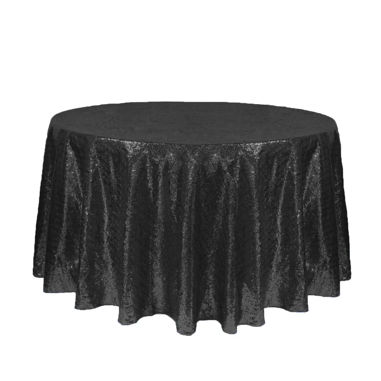 sequin round table black